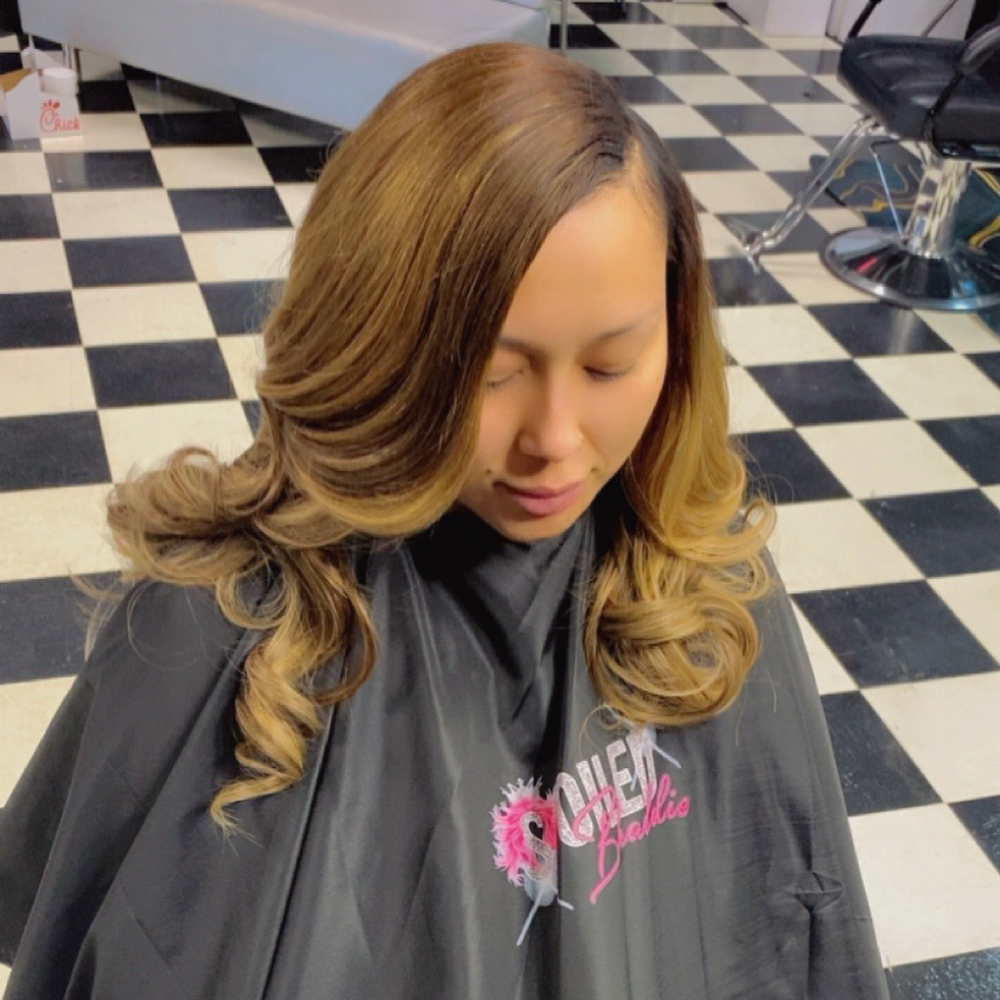 Quick Weave w/ leaveout at Spoiled Bhaddie Beauty Studio in Live Oak, TX