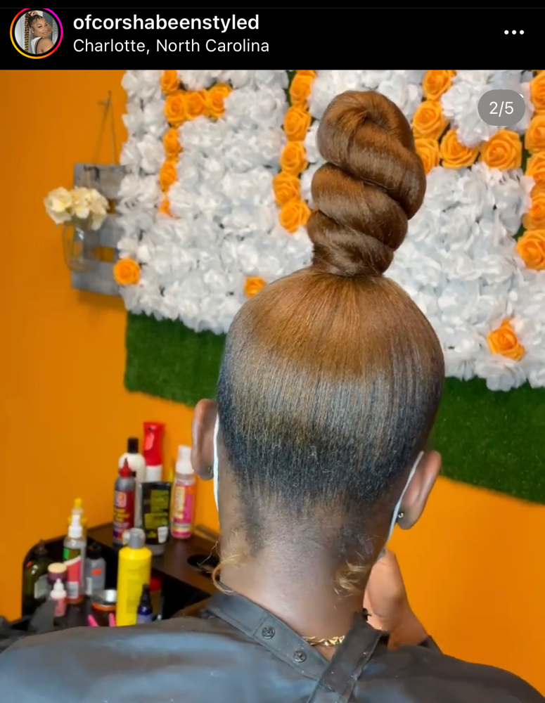 Top Or Low Knot Bun