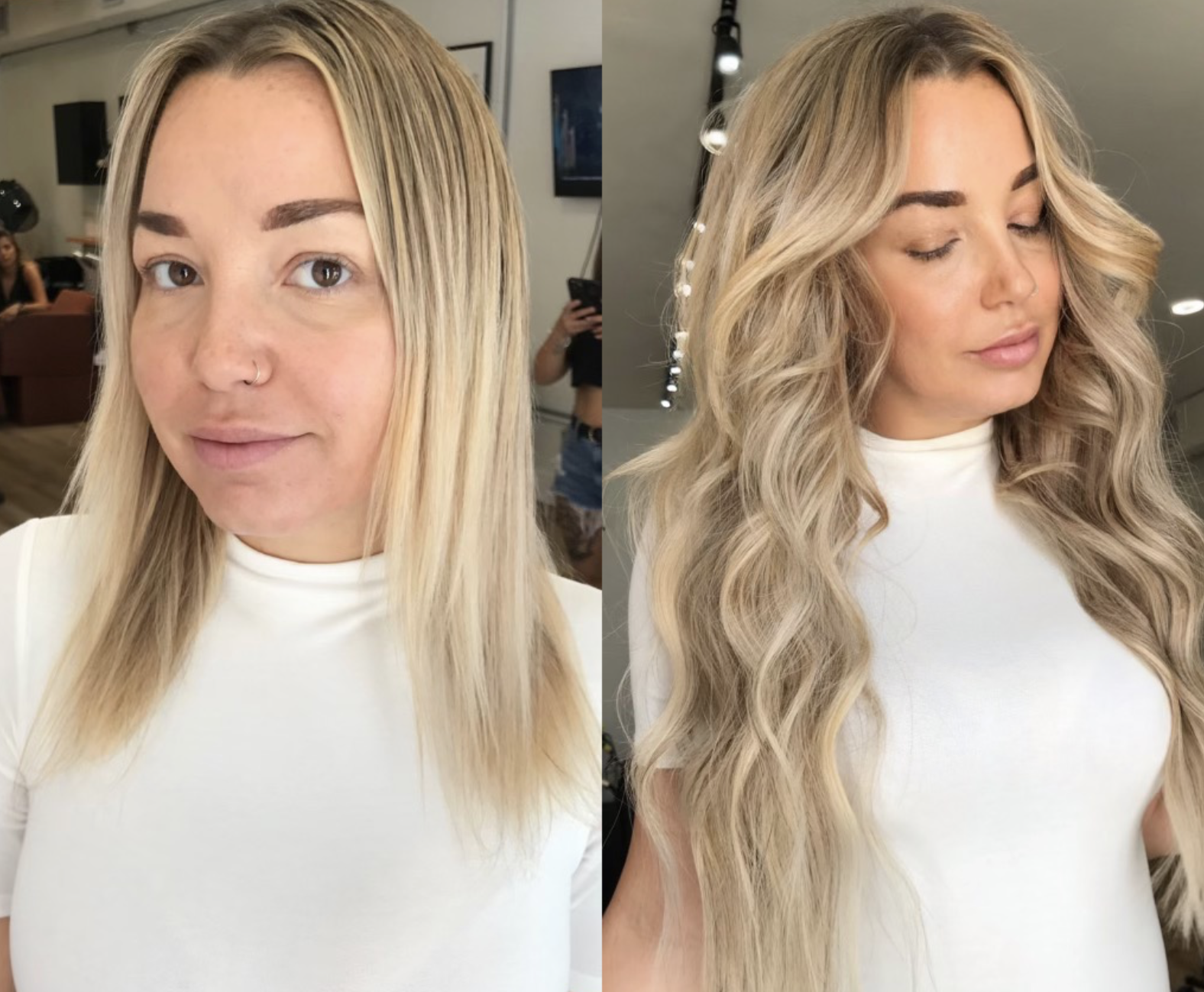 Hand-Tied Extensions: (2 Rows)
