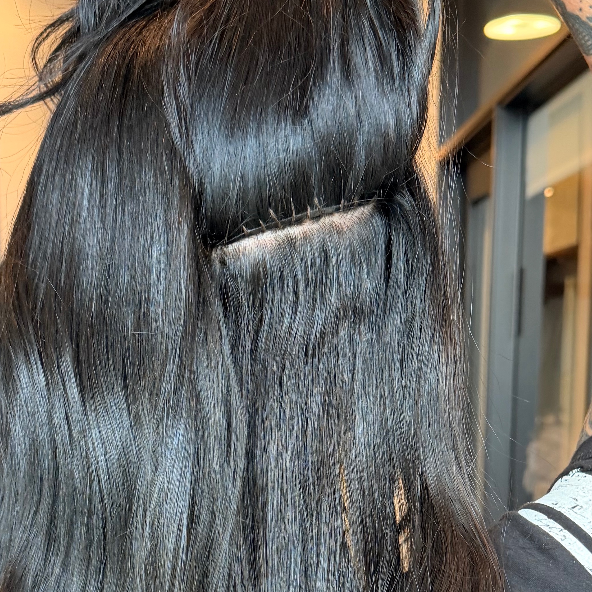 2 rows of extensions at Hair by Tasha B in Santa clarita, CA