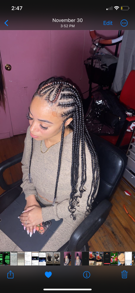 Tribal Braids (half box braids)