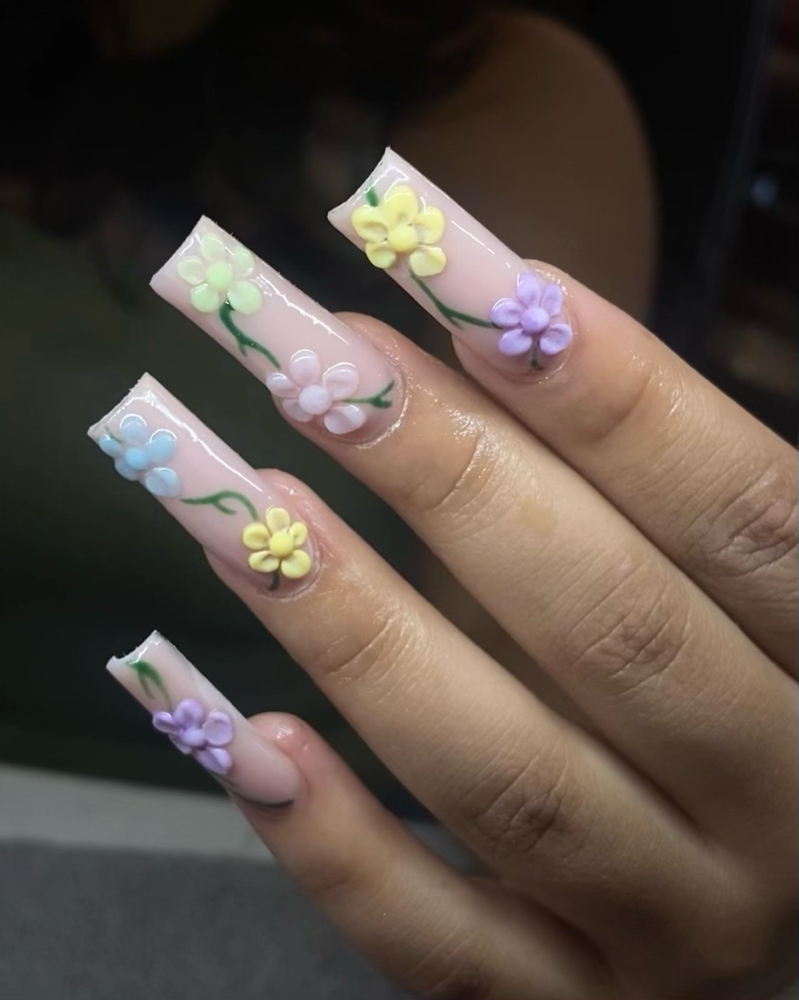 Long Acrylic Nails