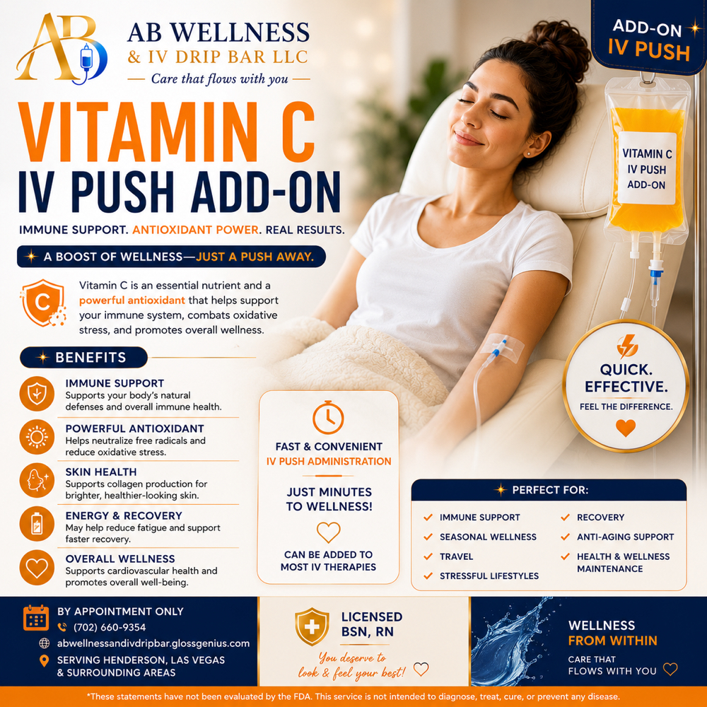 Add On IV Push Vit C at AB Wellness & IV Drip BAR in Henderson, NV