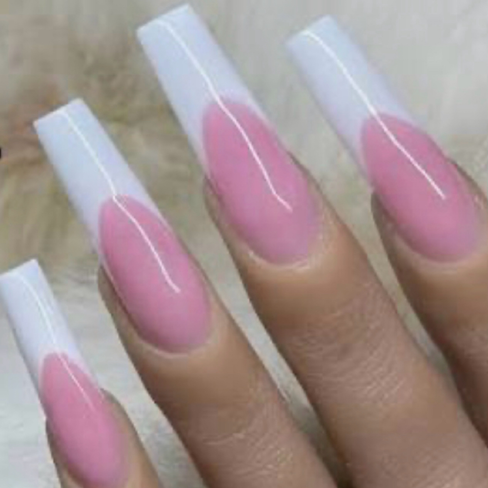 Acrylic Pink and white Fill at Tipz N Toez Nail Studios LLC in Arizona, AZ