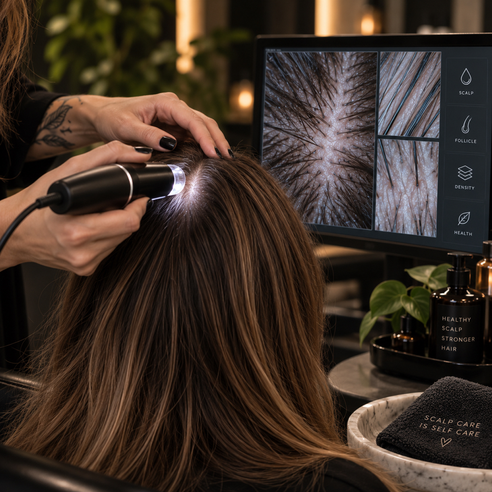 Scalp Analysis at Revolt Hair studio in Allentown, PA