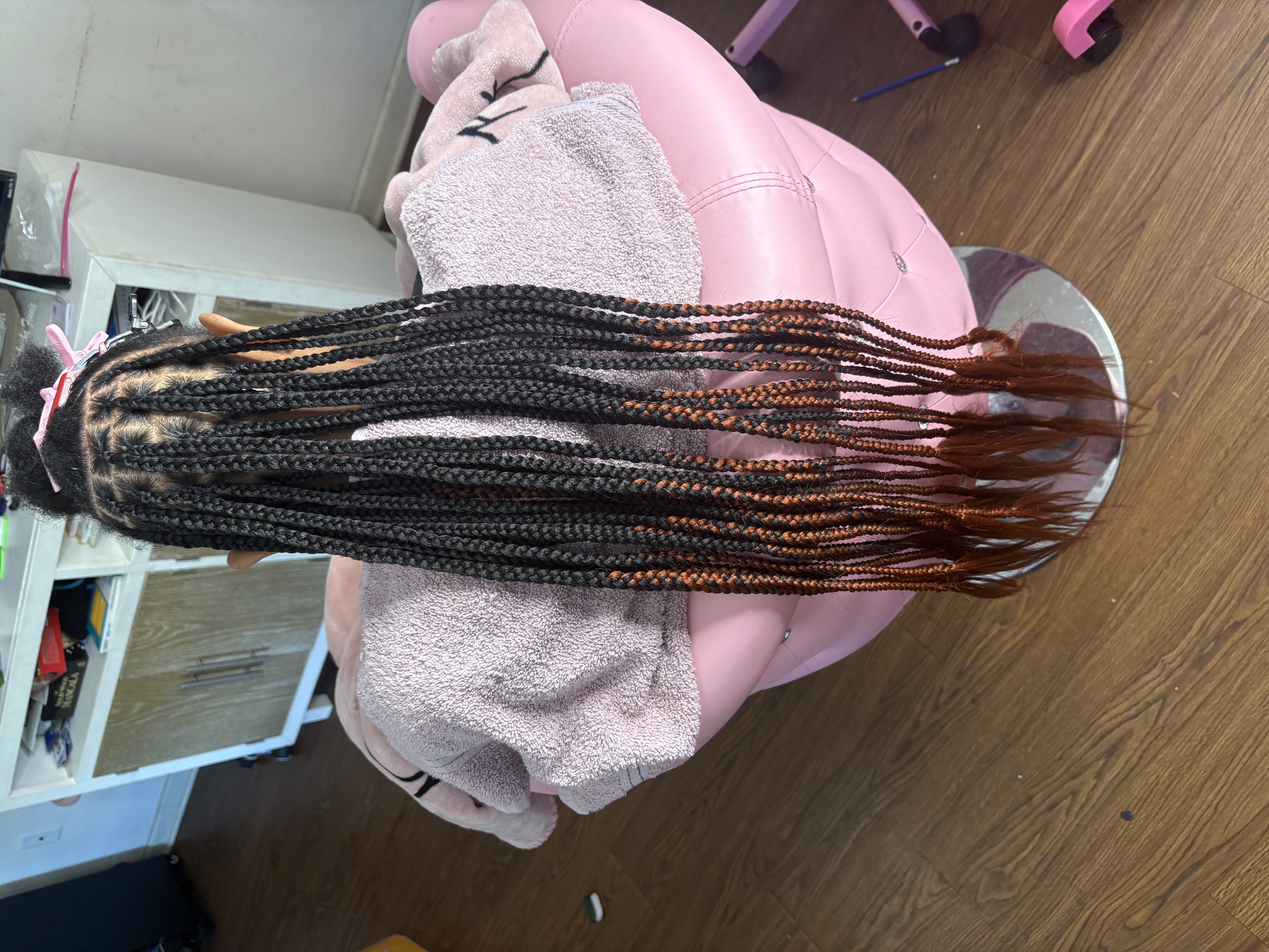 med Ombre knotless butt length at Keys Beauty in Tupelo, MS