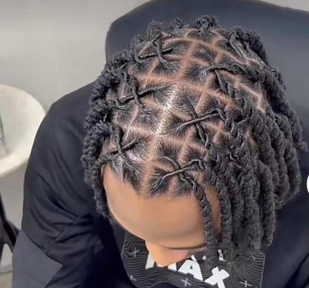 Loc Retwist w/ Four Strand Twist