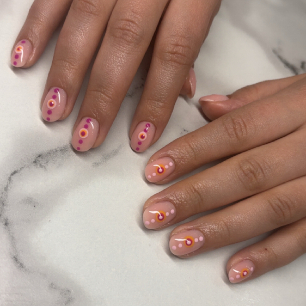 Simple Nail Art at SemiPreciousNails in Johnston, RI
