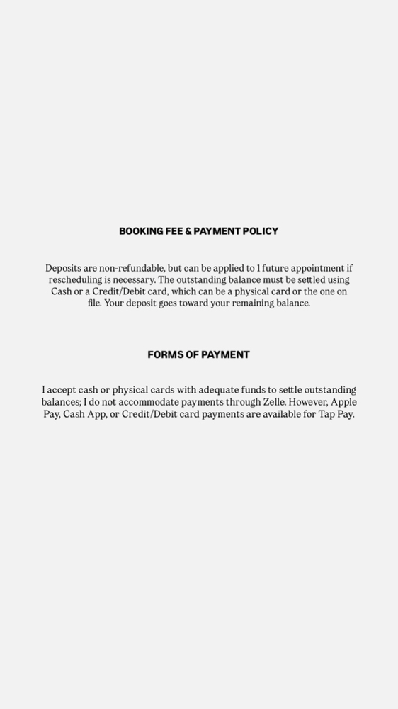 BOOKING FEE
