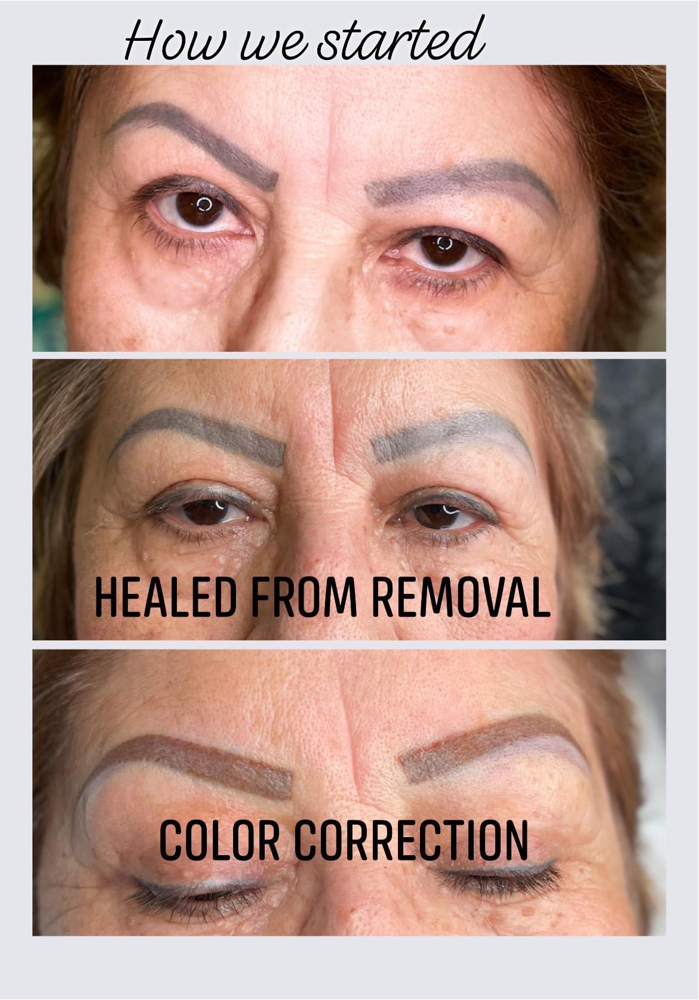 Saline Removal/ Lightening Sessions at Juanita’s Brows in Fresno, CA