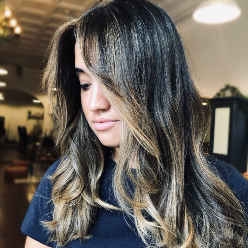 Partial Foil/ Balayage Cut Bldry at Le posh salon in Merrimac, MA