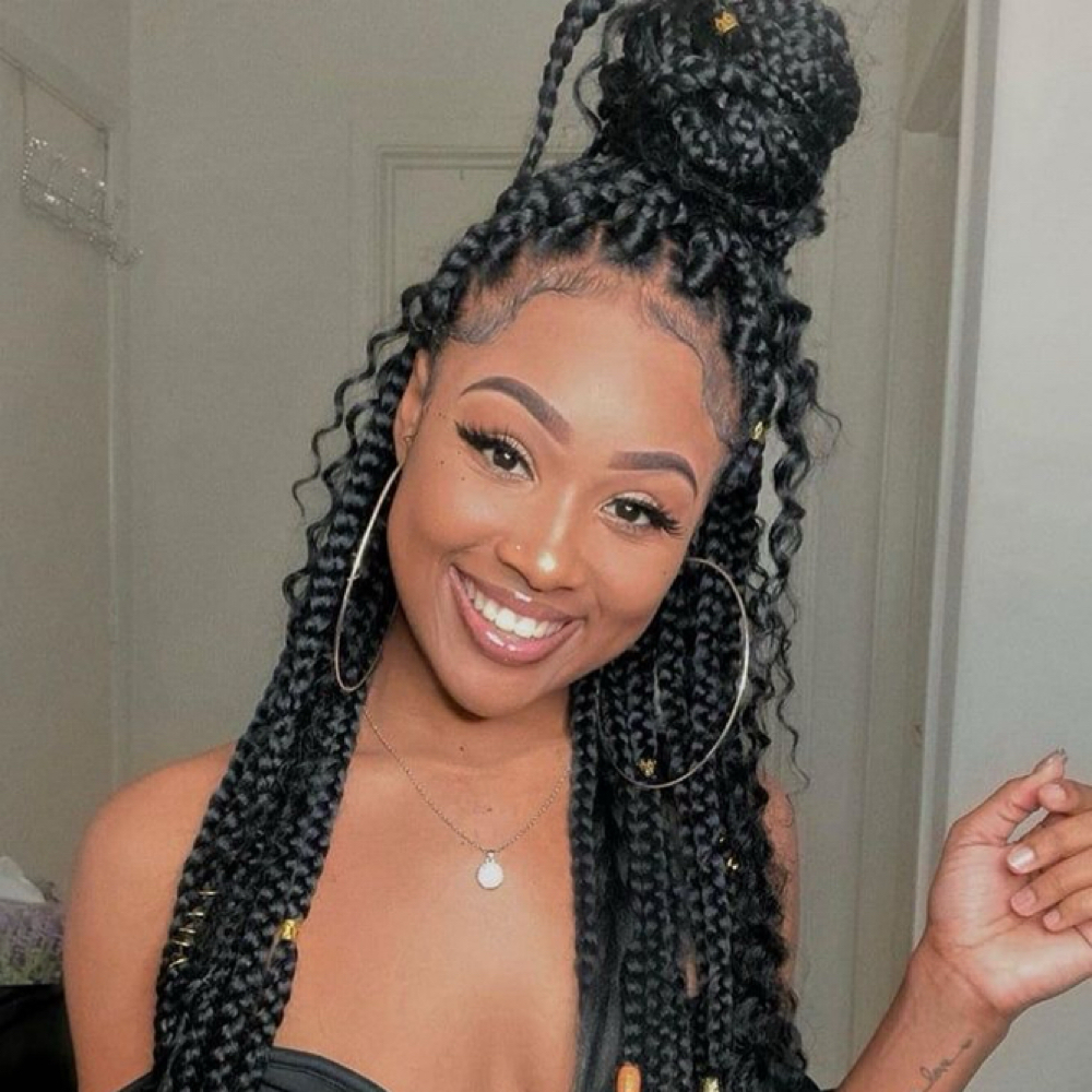 Bohemian Box Braid Midback