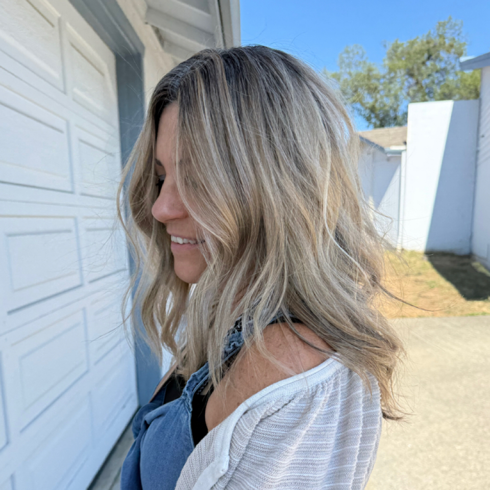 Partial blonde at All About Me Beauty Bar in Labelle, FL