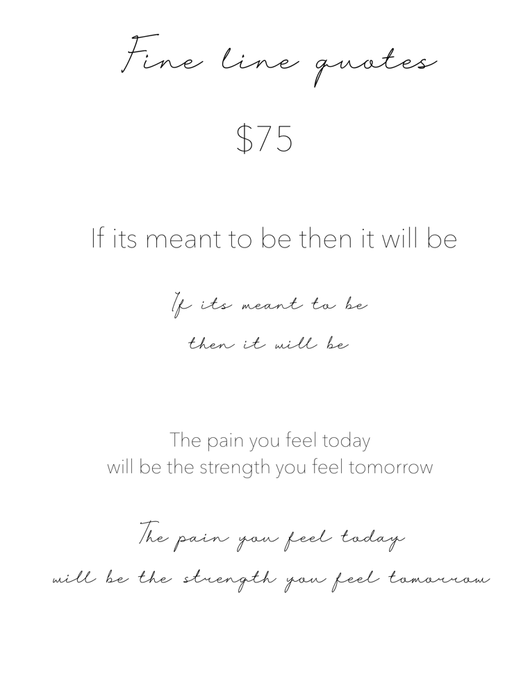 Fine line tattoos