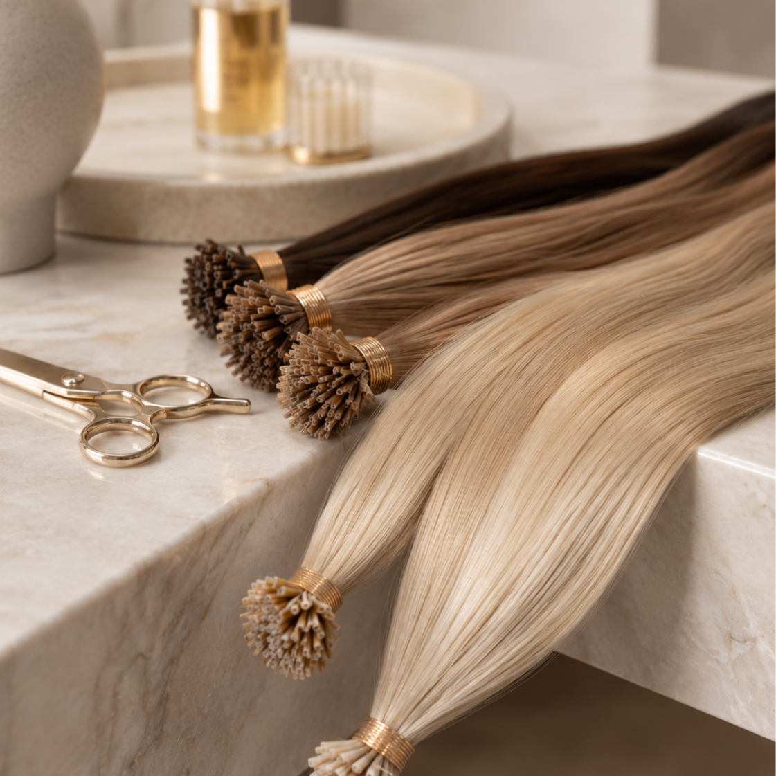 Keratin Tip Extension Installation at Natural Hair Center in Aventura, FL