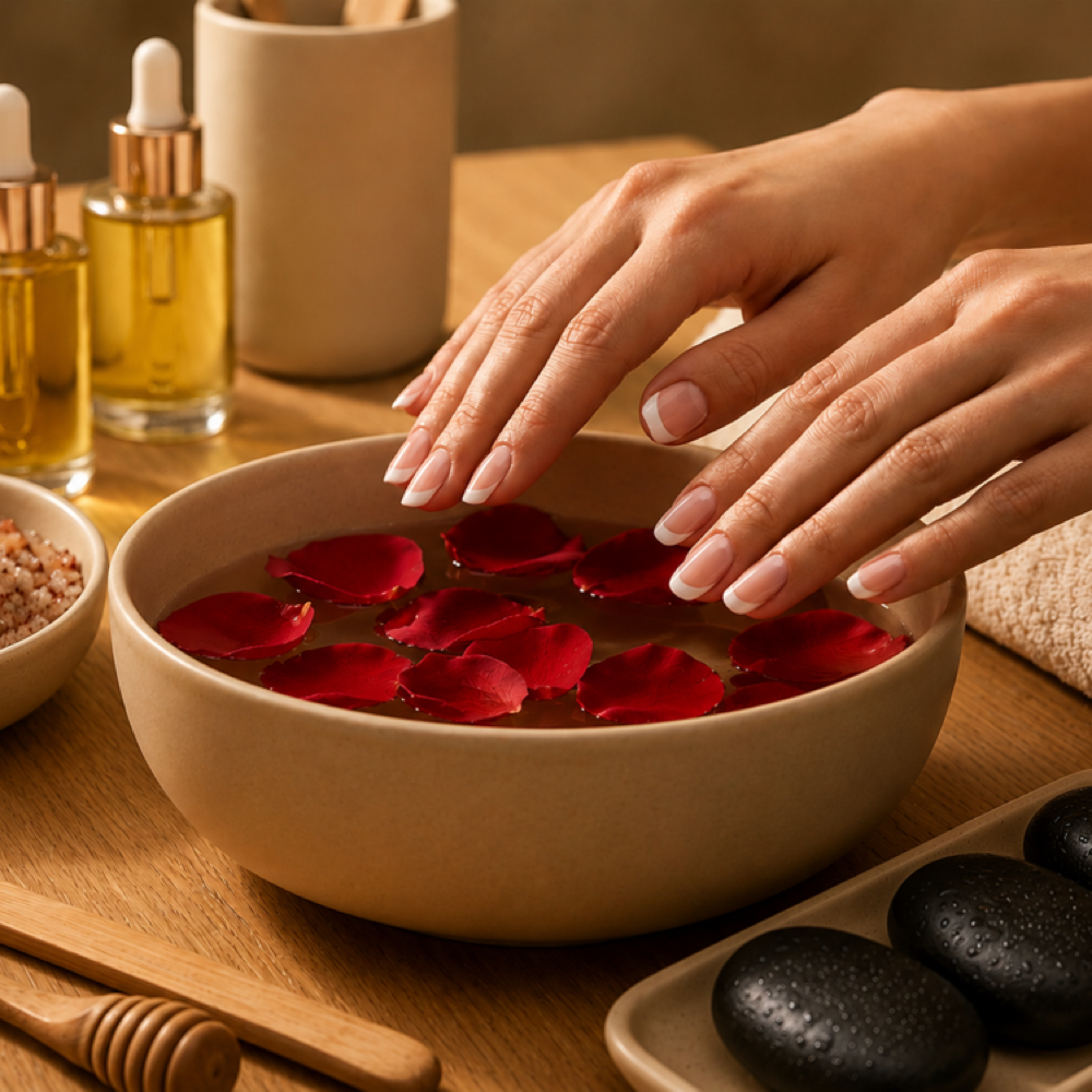 Dead Sea Manicure at Classy Nails & Spa in Redford, MI