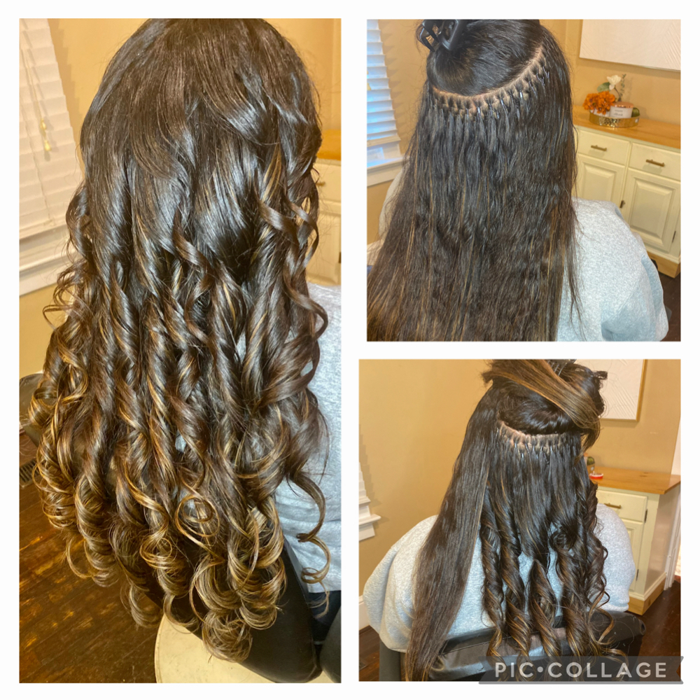 I-Tip Hair Extentions Installation at BEAUTIFULLY CREATED HAIR studio in Martinsburg, WV