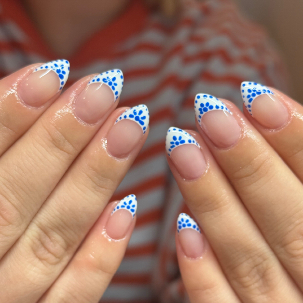 French Tips at Nails Done with Paige in Mauston, WI