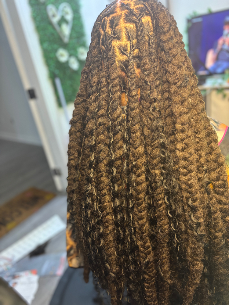 Knotless Braids OVER LOCS