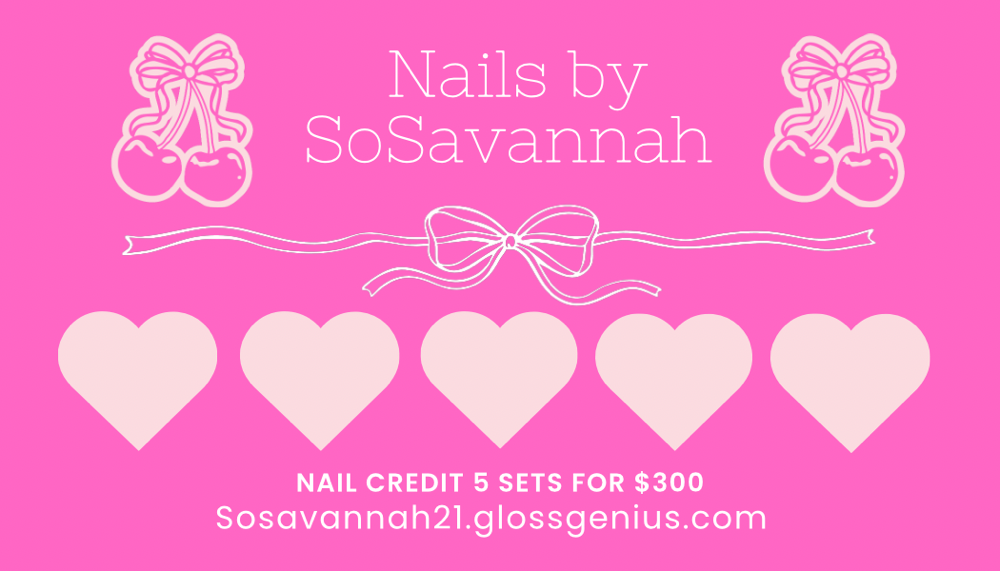 5 Nail Sets $300! at So Savannah in Lubbock, TX
