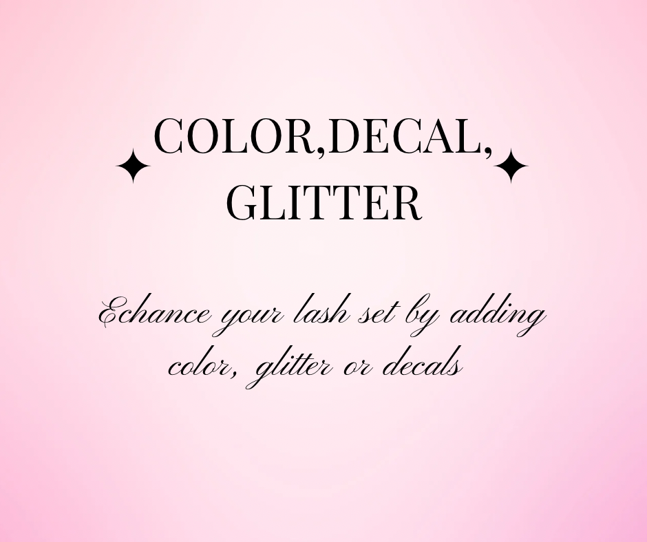 color, decal, glitter extensions