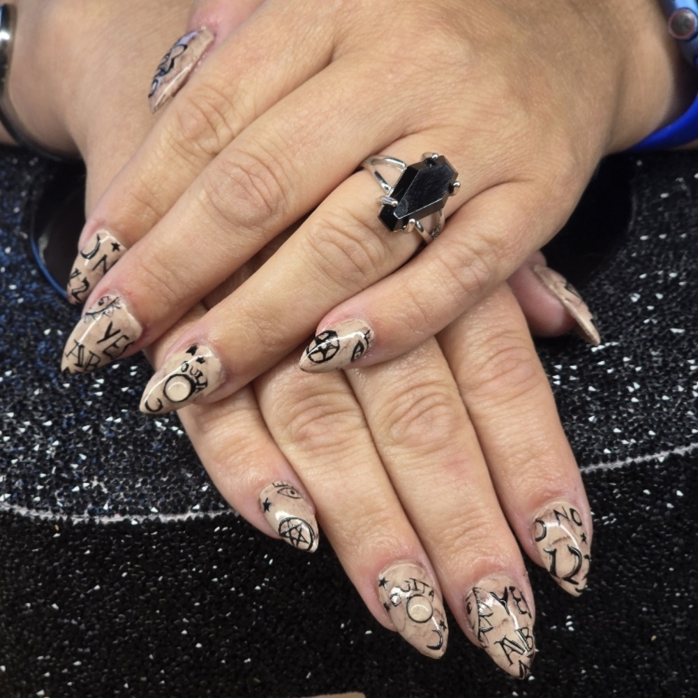 Colored Acrylic at Nails by Rebecca in Terre Haute, IN