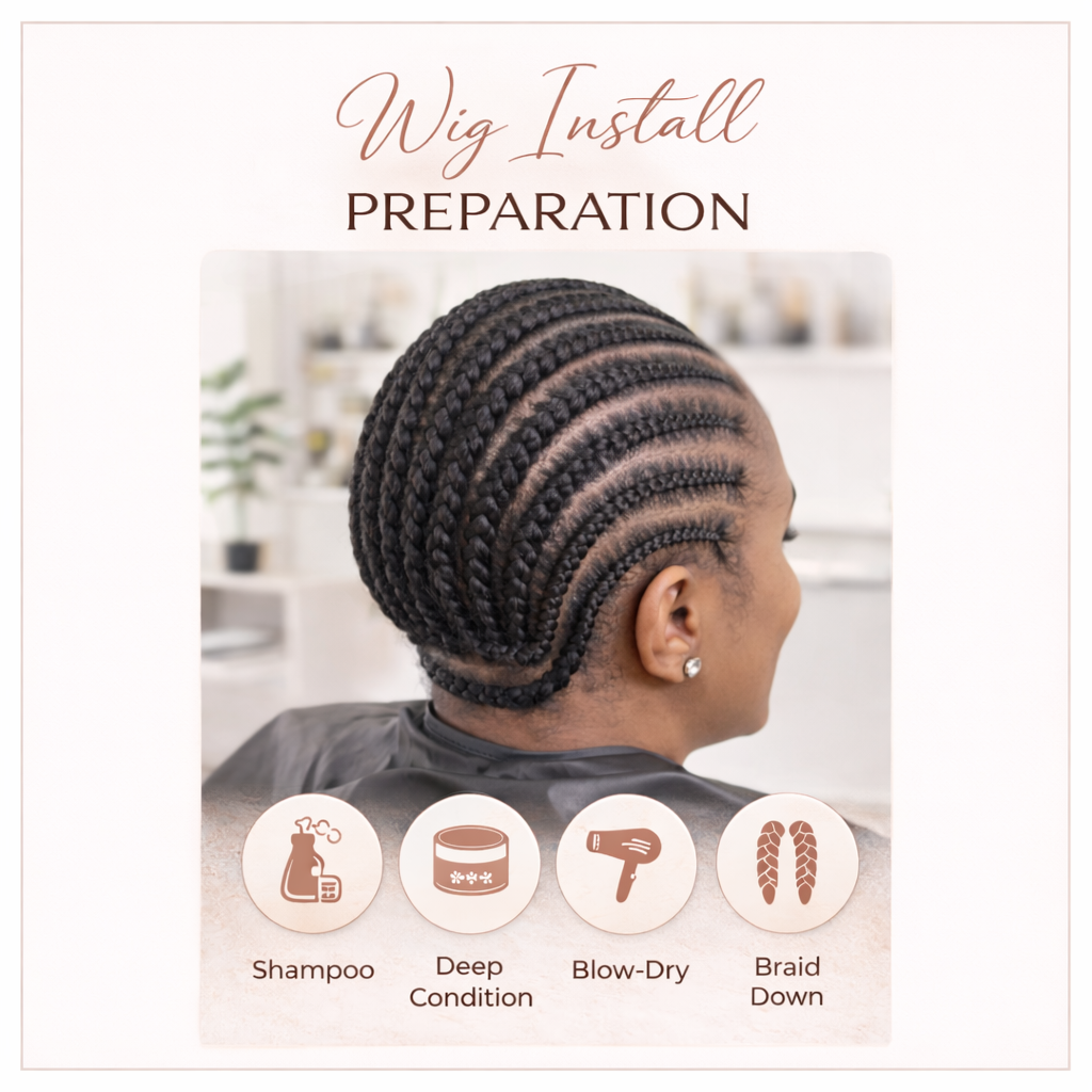 Wig Install Preparation at Paradise Hair Promotions in Bedford Heights, OH