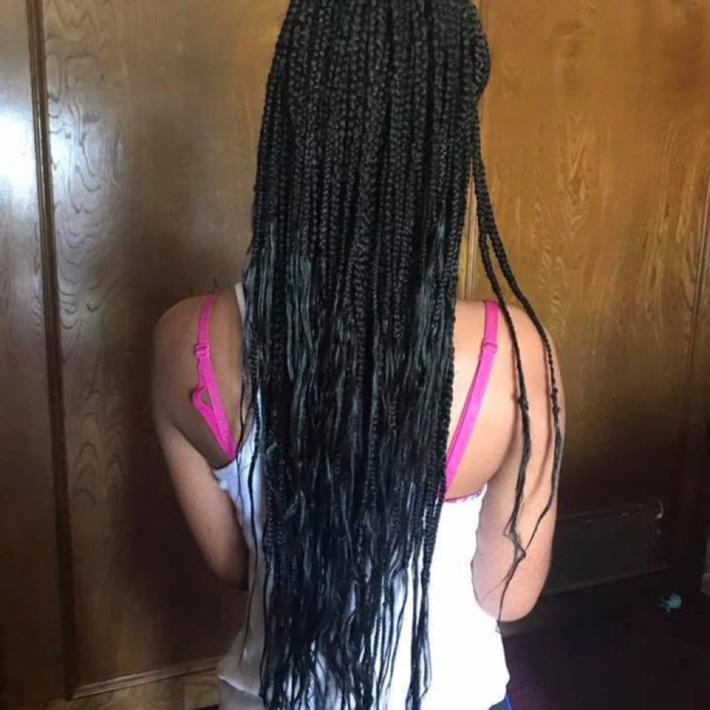 Medium Box Braids at Cree's Creations in Duncanville, TX