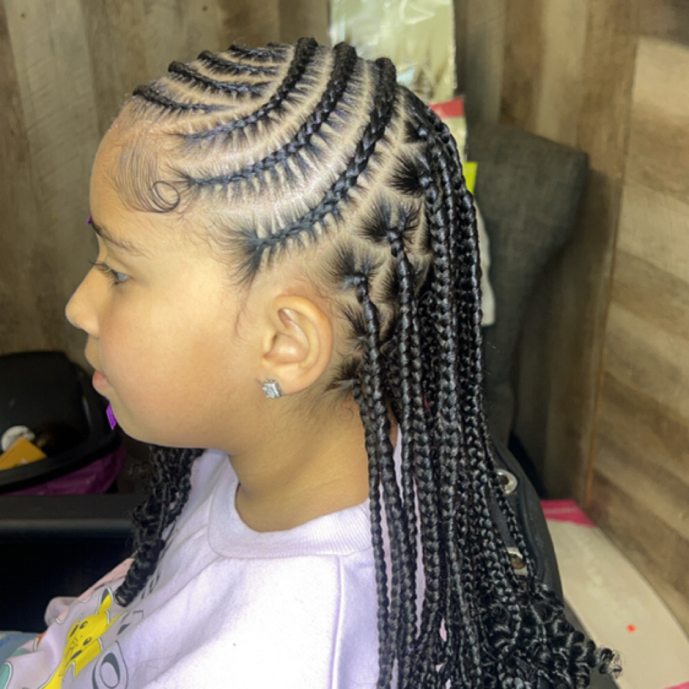 Kids Lemonade Knotless at HairSymphony in Knoxville, TN