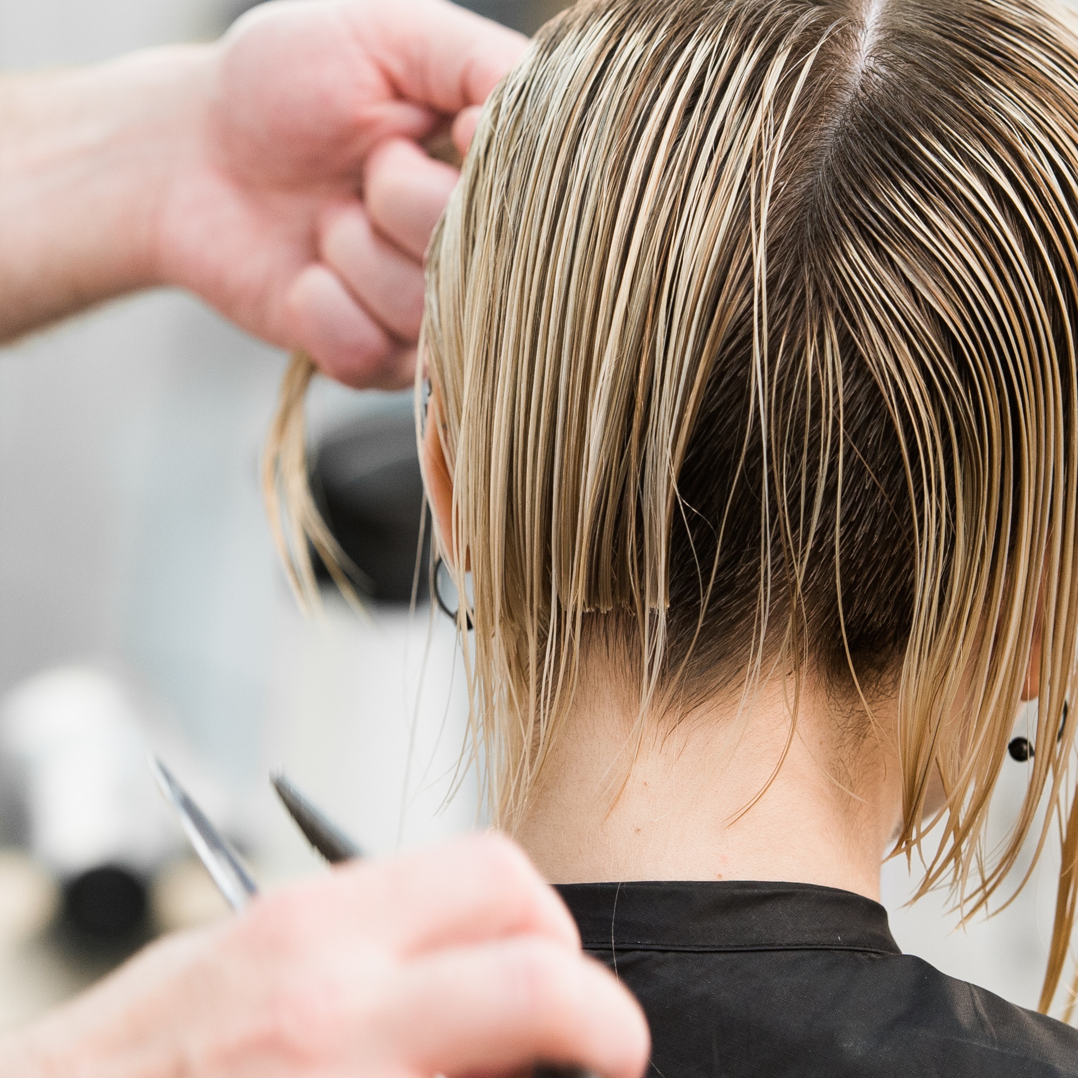 Root Retouch & Highlight + haircut