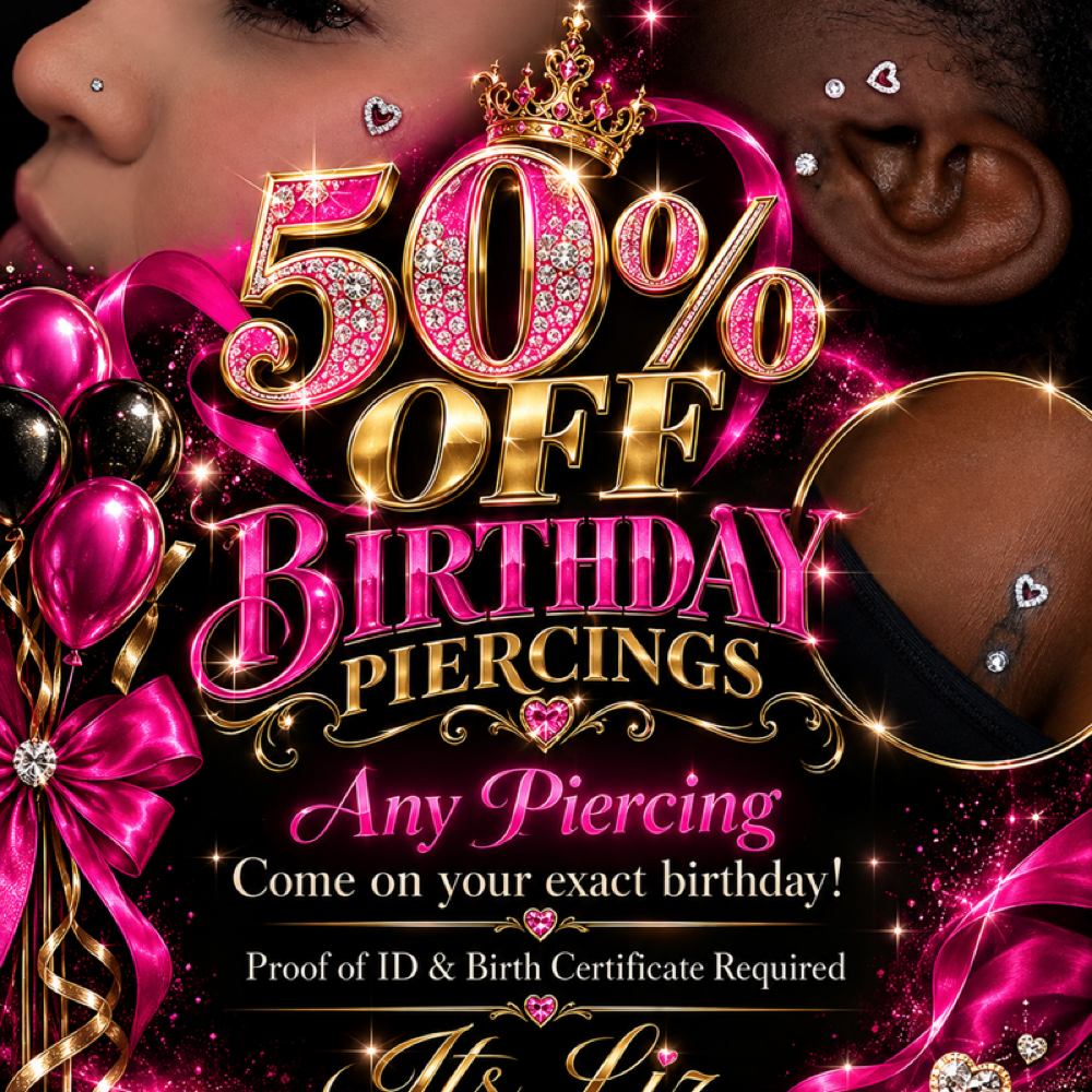 50% Off Any Piercing at Itslizpiercings in Houston, TX