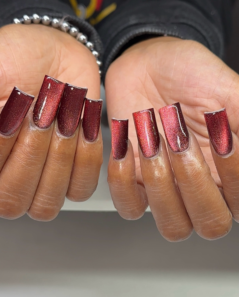 Cat-eye and Chrome Per Finger