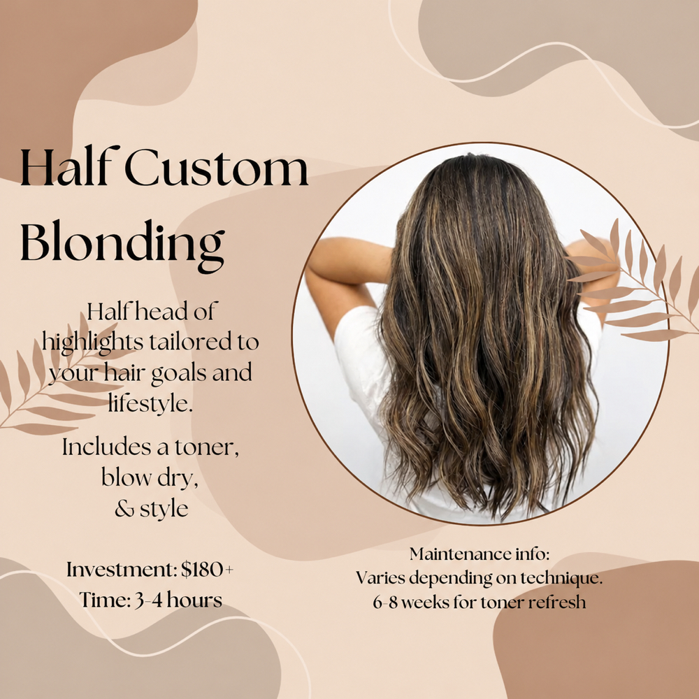 Half Custom Blonding at Honey Hair by Lynsey in Lillington, NC