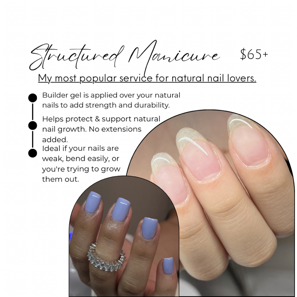 Structured Manicure at HM Studio in Missouri City, TX