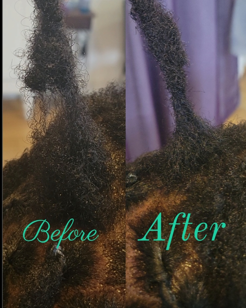 Loc Repair (UP TP 10 LOCS) at Royal Roots Natural Hair Salon Studio in Bowie, MD