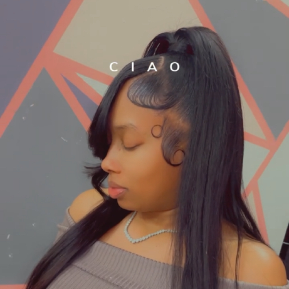 Half Up Half Down Quick Weave at Blaque Beauty Hair Boutique in Birmingham, AL