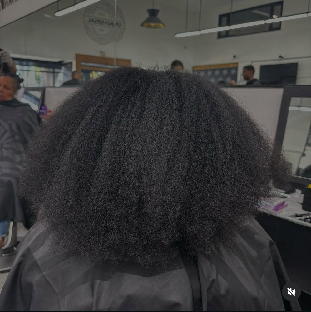 shampoo, deep conditon & blow dry