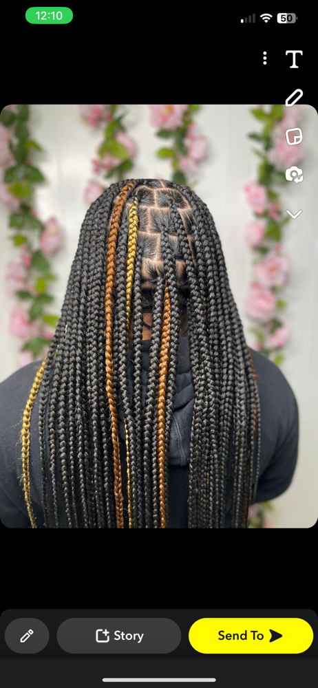 Large Knotless Braids
