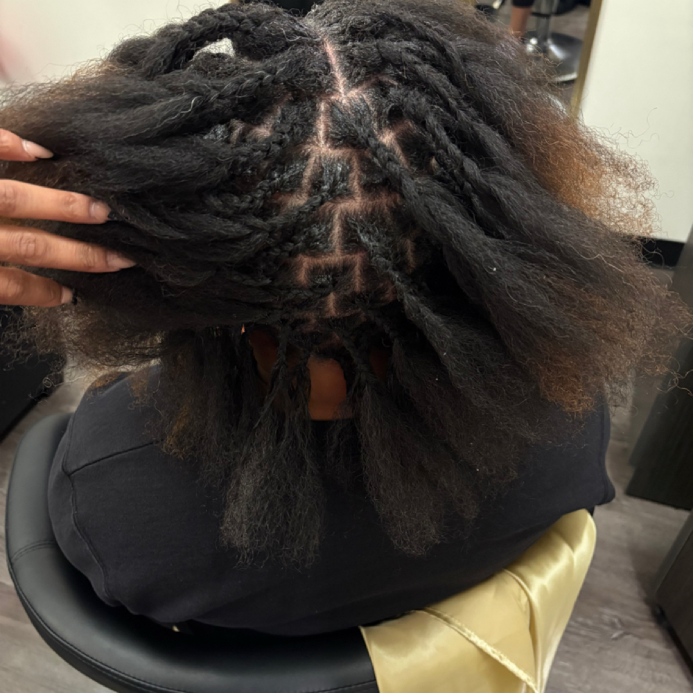 Smedium Pre Parting at The Braid Studio in Arlington Tx, TX