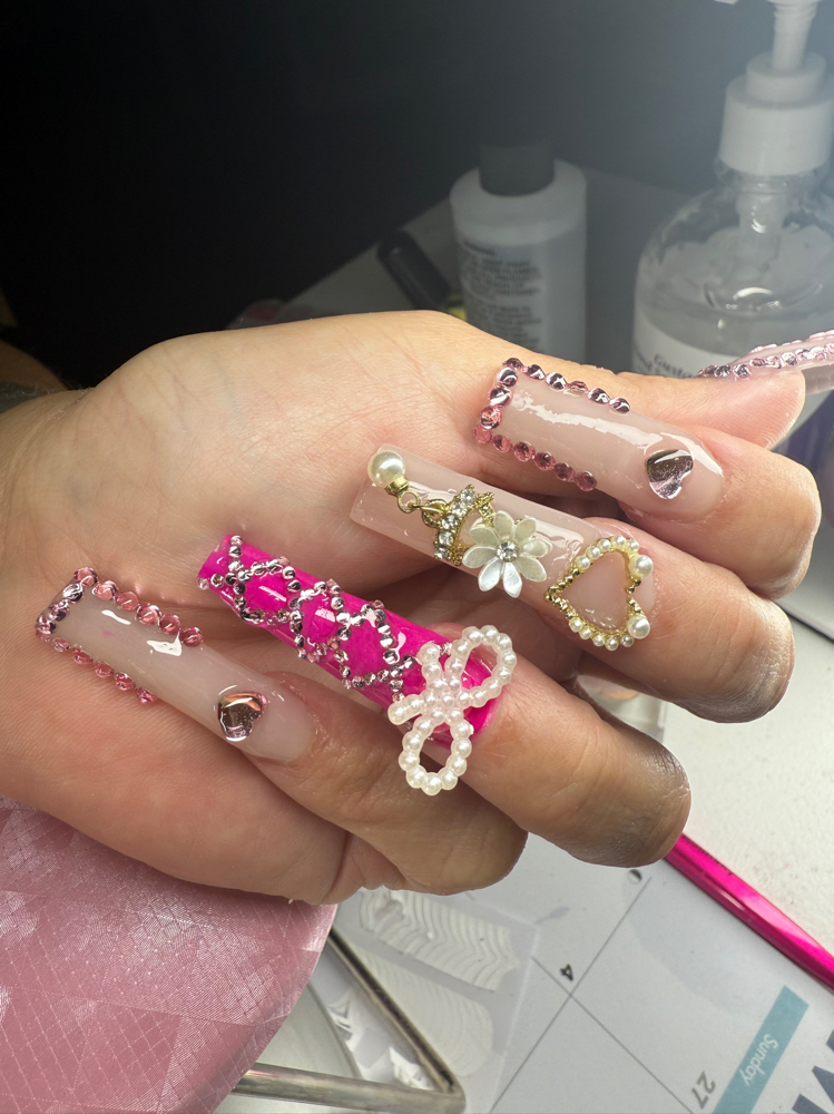 Long Acrylic Nails