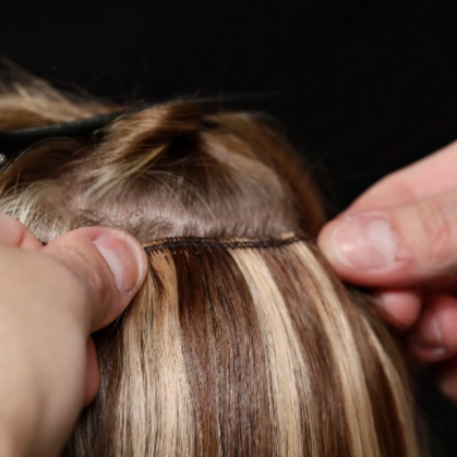 Hand-Tied Hair Extension - Install at Finalcut Artistry in Strongsville, OH