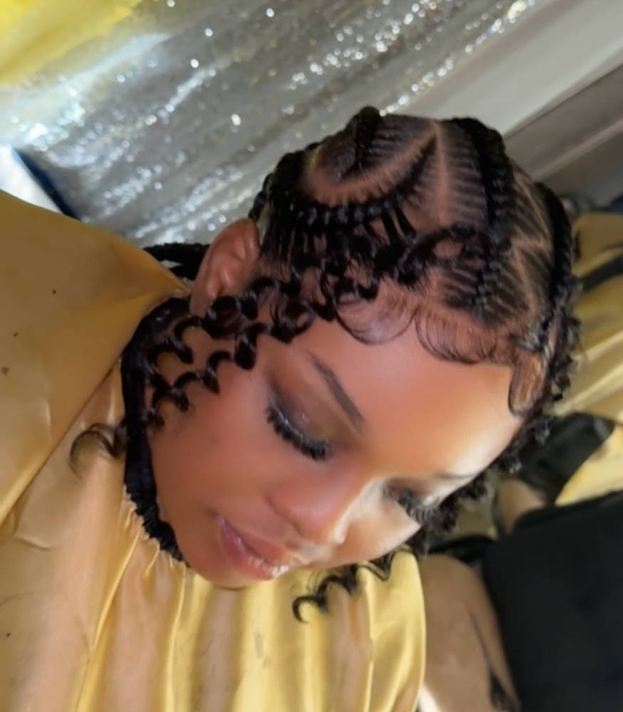 Frontal With Stitch Braids