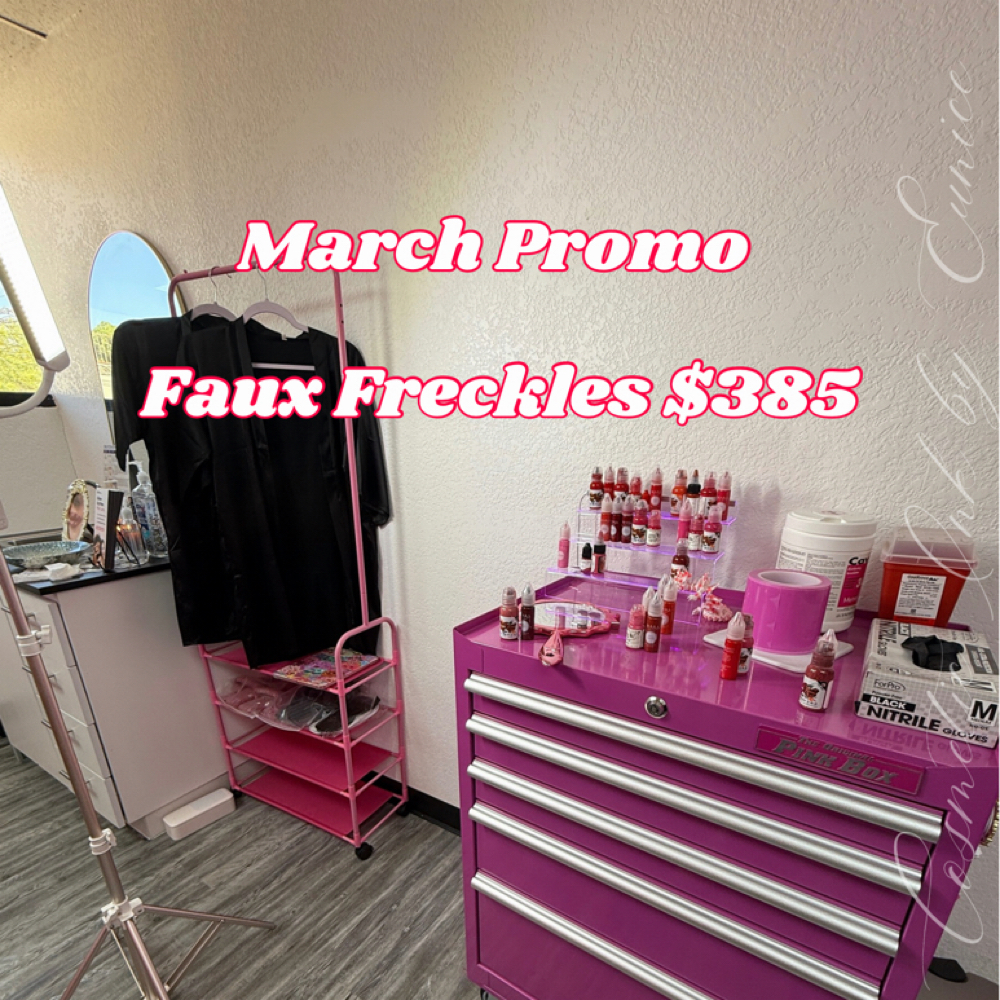 March Promo Faux Freckles at Cosmetic Ink El Paso in El Paso, TX