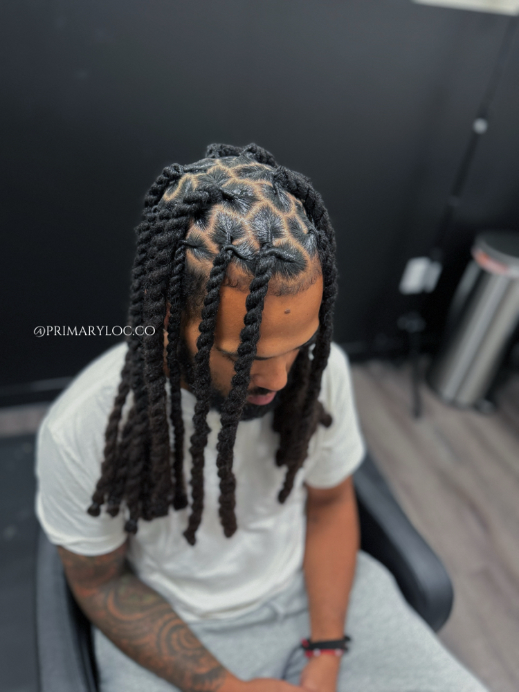 Locs On Top 'Half Head' (ONLY) - Retwist And Style