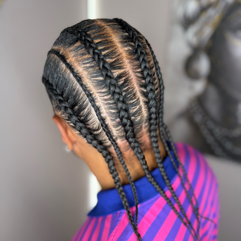 Braid Down and Cornrows at Anjel Hair and Beauty Studios in College Park, GA