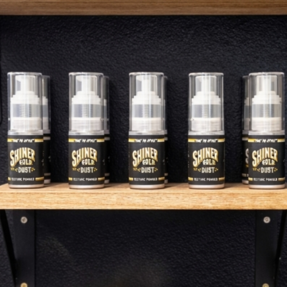 Shiner Gold Styling Dust at WetzigBarbers in Westminster, CO