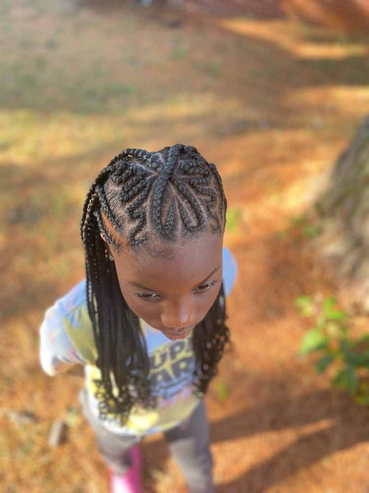 Half Up Half Down w/ Knotless Kids