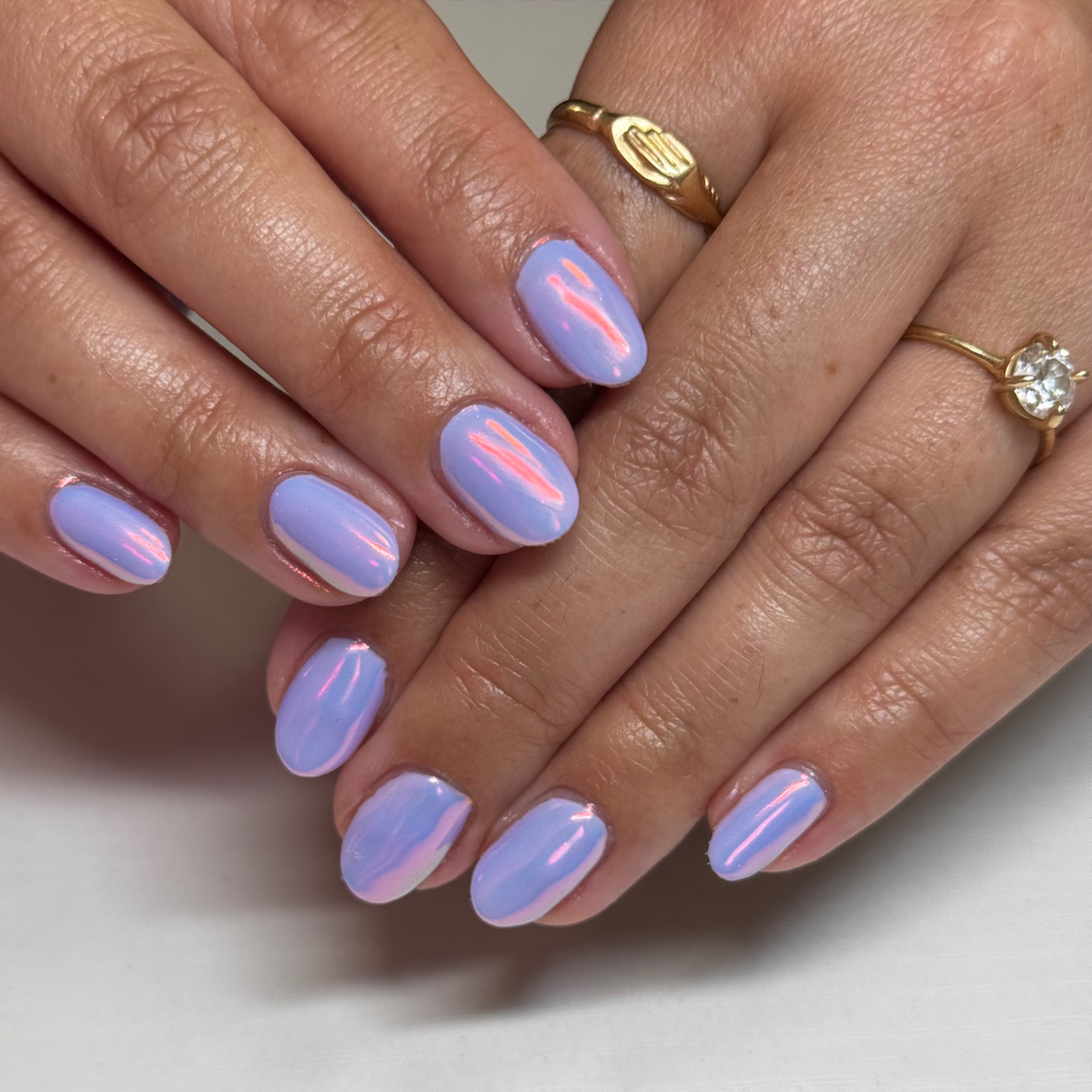 Nail Art: Chrome Powder (Gel Mani) at MellyMani in Fredericksburg, VA