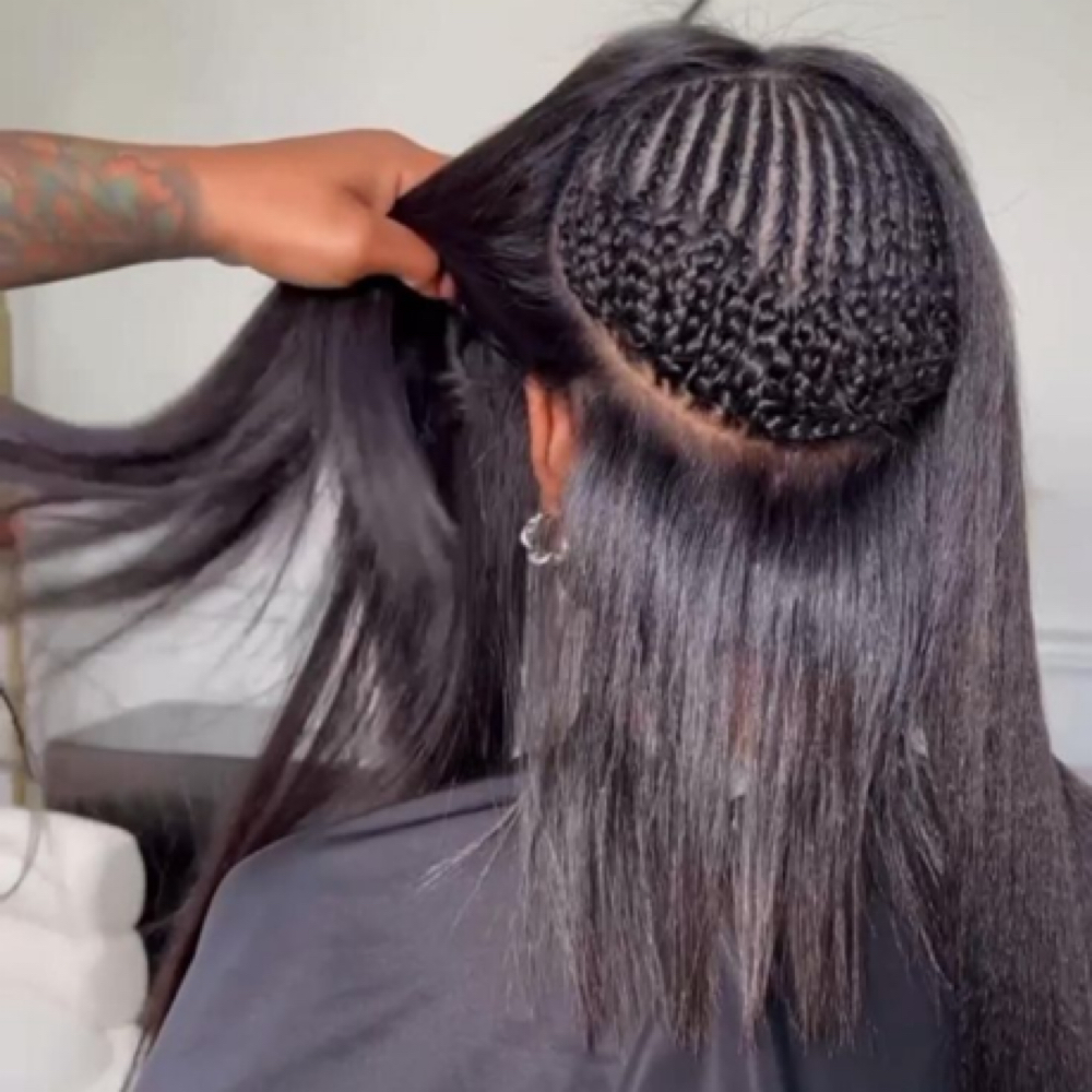 Hybrid Sew-In + K-Tip Perimeter at Queen’s Crown Hair in New Orleans, LA