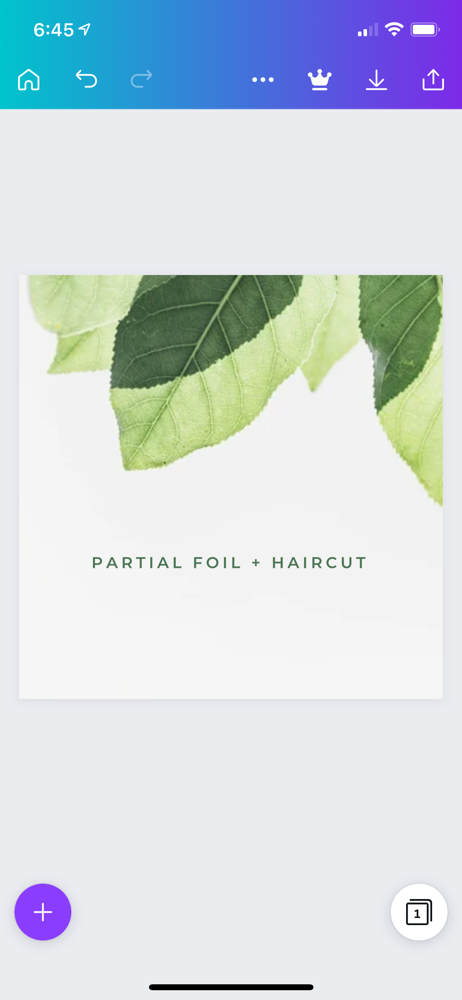 Partial Foil With Haircut